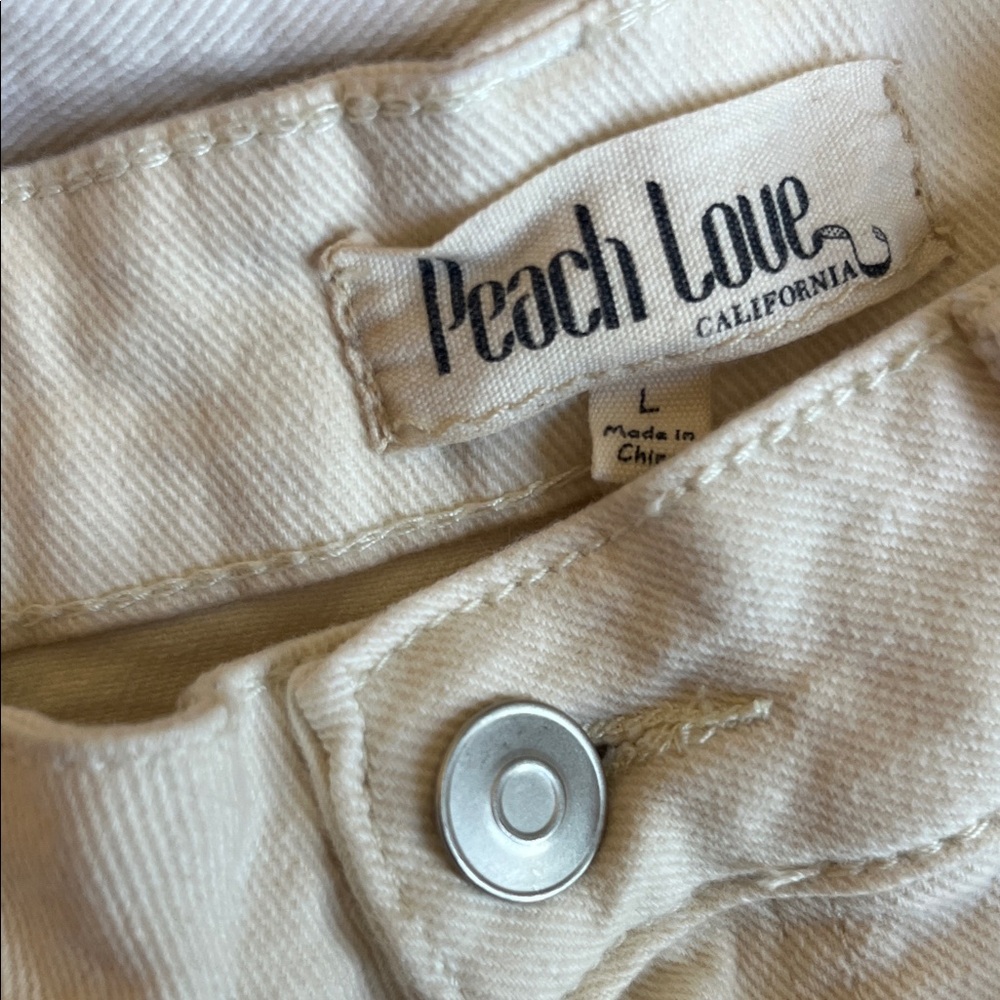 NanaMacs Get Your Groove On Rhinestone Embellished Bell Bottoms (Ivory) - Size L - Picture 5 of 9